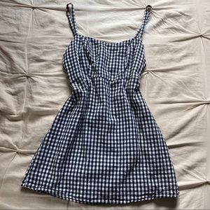 Gingham Plaid Sleeveless Mini Dress Size Small